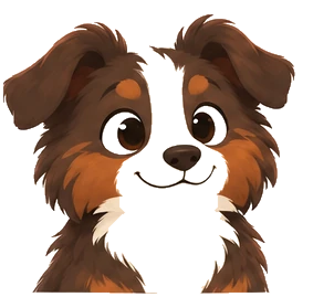 Scout, an Australian shepherd puppy, waving
